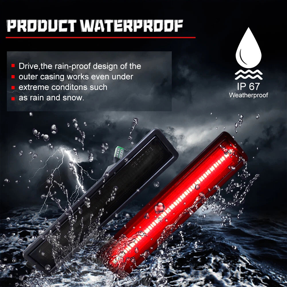2X Smoked Lens Red LED Rear Bumper Side Marker Lights for BMW E30 E34 (1982–1996)