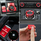 Cap Button Covers for Mazda 3 6 CX-5 Red Aluminum Alloy EPB Park