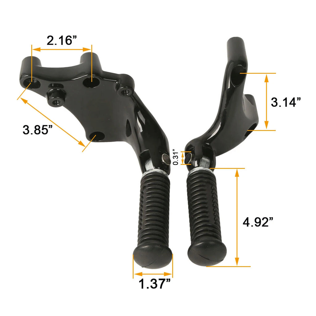 Rear Passenger Footpegs Mount Bracket for Harley Sportster XL883 XL1200 (2014–2022)