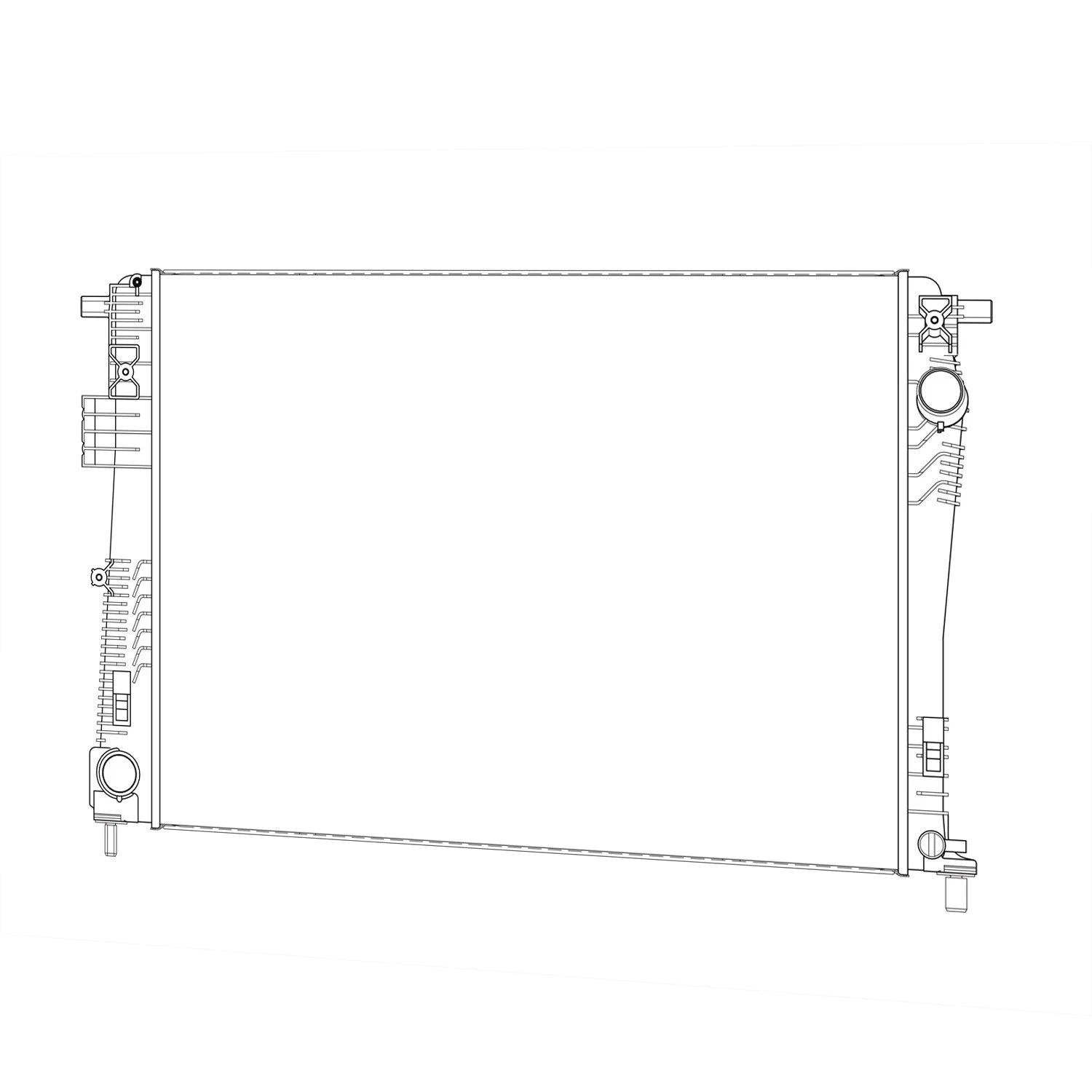 Replacement Plastic Aluminum Radiator for Toyota Hilux (2005–2015)