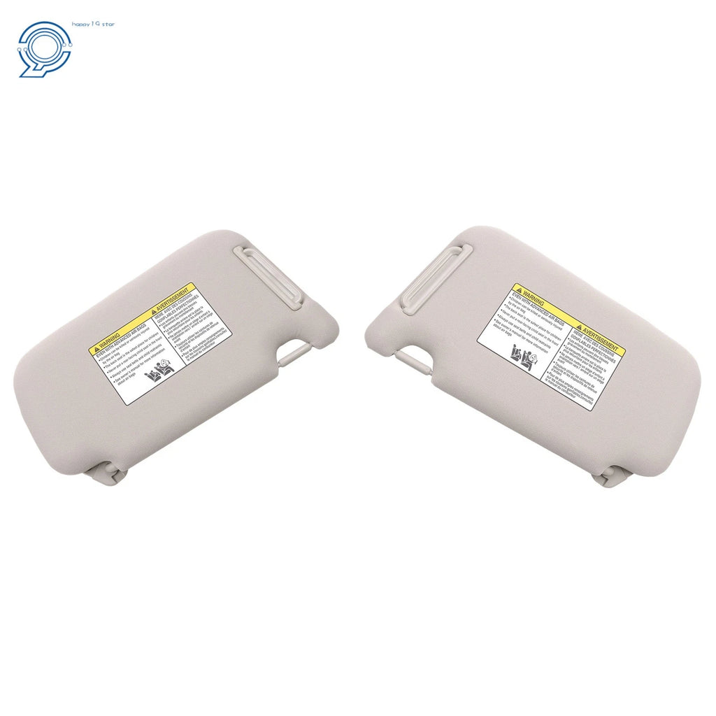 Set of 2 Sun Visors for Nissan Sentra (2013–2019) with Vanity Mirror Gray
