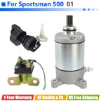 Starter with Relay & Key Switch for Polaris Sportsman 500 RSE DUSE HO 6X6 (2001)