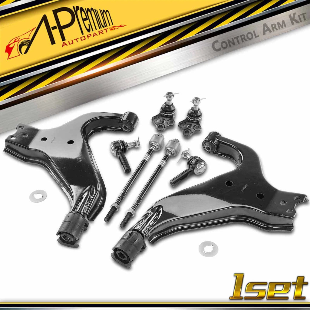 Set of 8 Control Arms, Ball Joints & Tie Rod Ends for Infiniti QX4 (1997–2004)