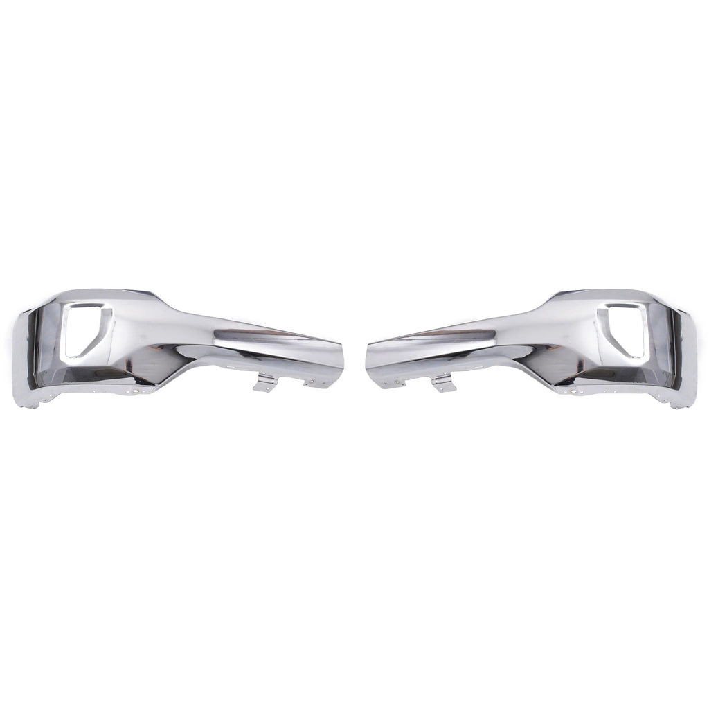 Front Bumper Face Bar for Chevy Silverado 1500 (2016–2019) W/ Fog Holes Chrome