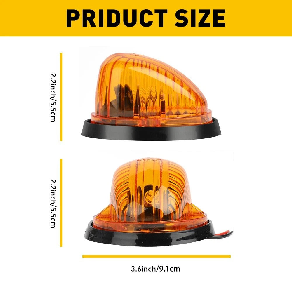 5Pcs Amber Marker Roof Cab Lights + 194 LED for 73-87 Chevy GMC C/K Series