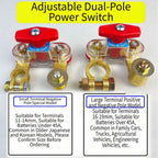 Battery Disconnect Dual Rotation Cold Start Support 12V-24V Compatible