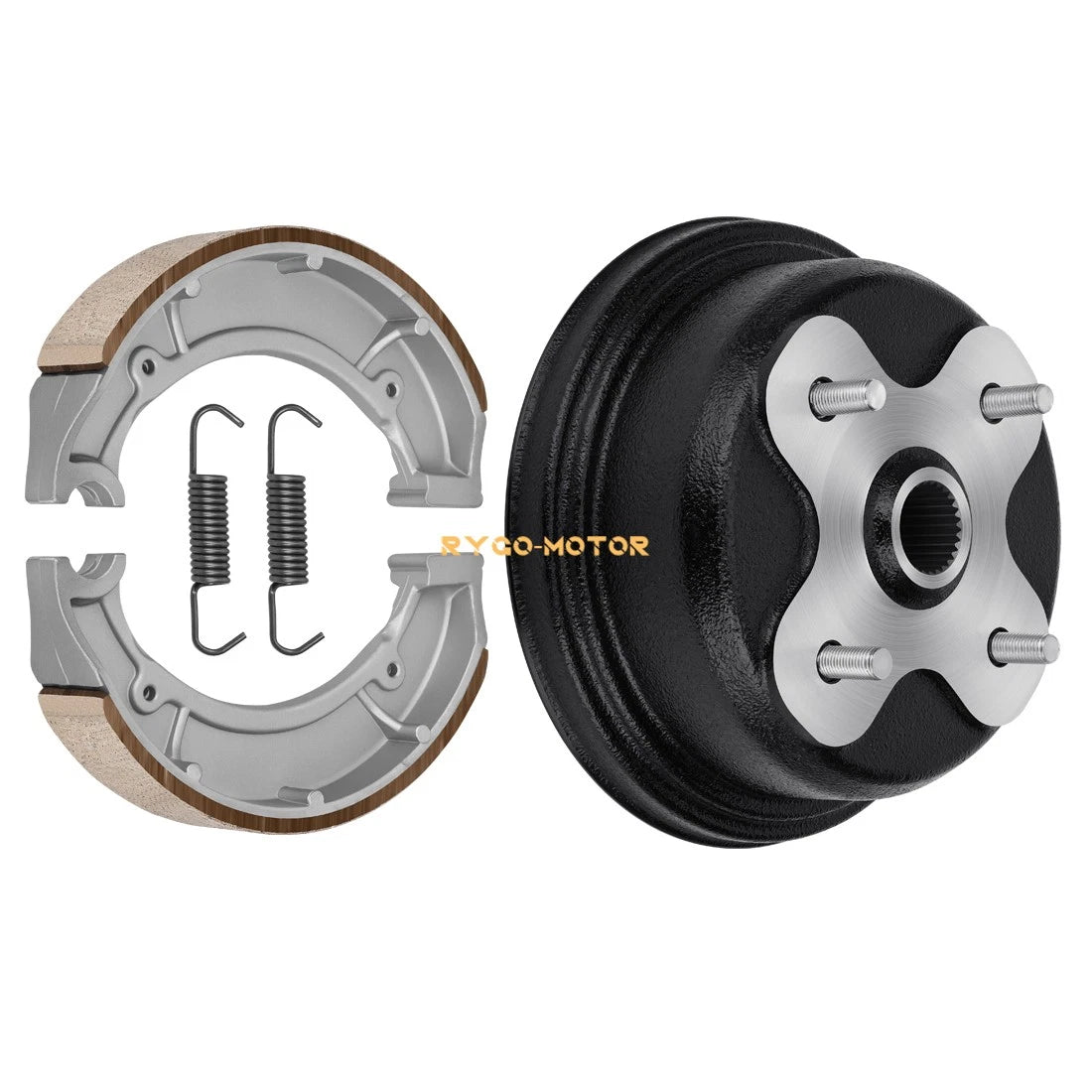 Rear Brake Drum w/Shoes Kit for Yamaha Kodiak 400, Grizzly 600 (1993–2006)