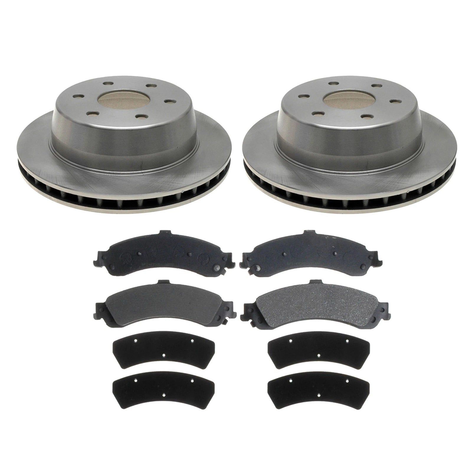 ACDelco Silver Rear Brake Kit 330mm Disc Rotors Pads for Tahoe Sierra Yukon (2007–2014)