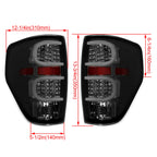Dual Red LED Bar Tail Lights for Ford F-150 (2009–2014) Black/Smoked