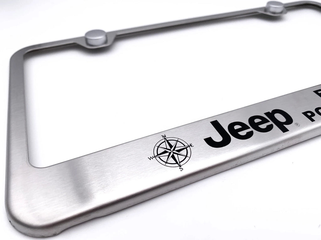 Brushed Stainless License Plate Frame for Jeep Wrangler JK (2007–2018)