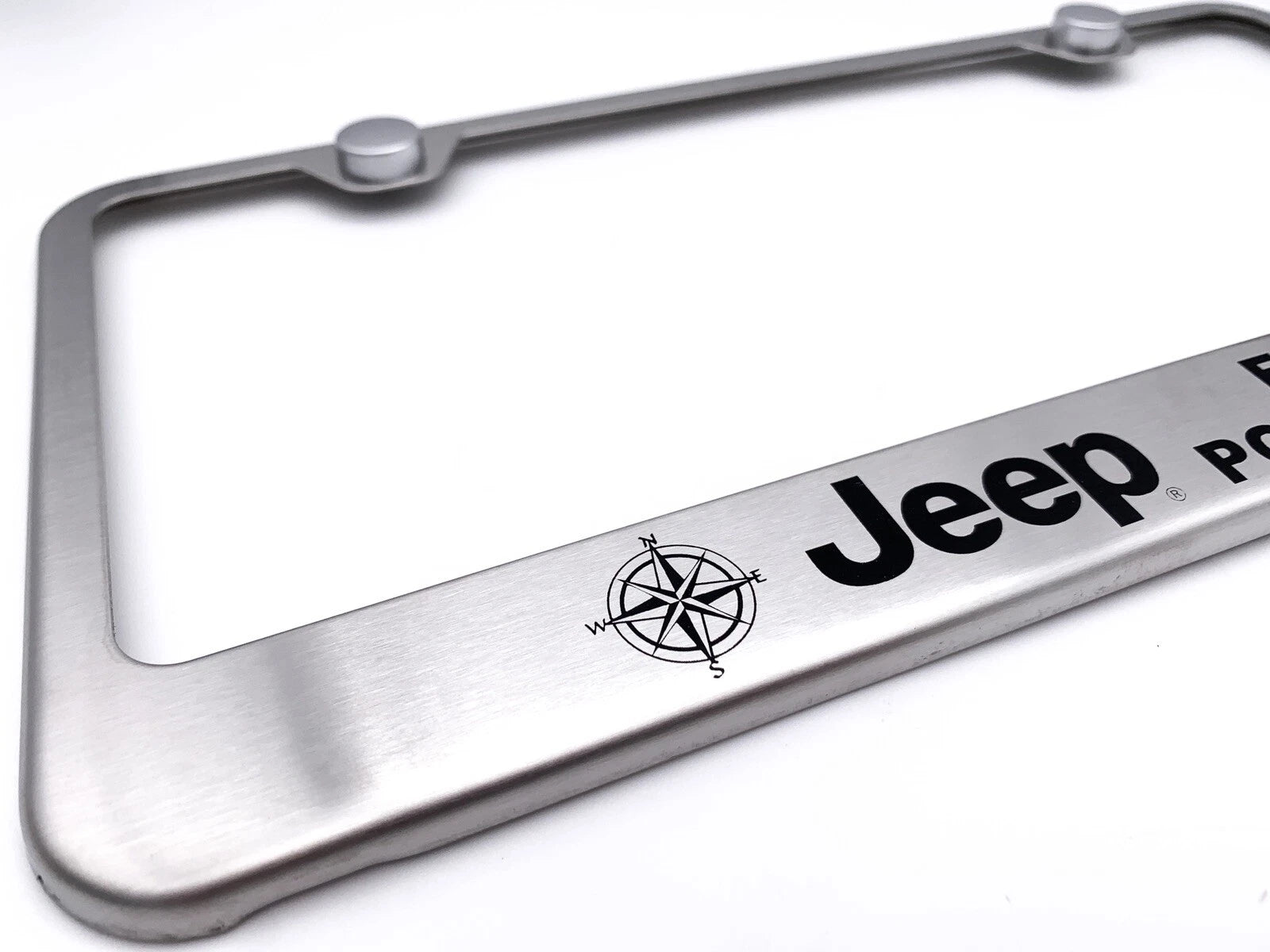 Brushed Stainless License Plate Frame for Jeep Wrangler JK (2007–2018)