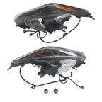 Set of 2 Black Headlights for Nissan Maxima (2016–2018)