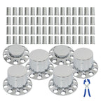 Set of 2 Chrome Front Axle Cover Kits for Make Model