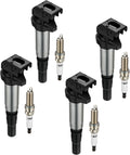 Set of 4 Ignition Coil Packs & Spark Plugs for Mini Cooper (2007–2016)