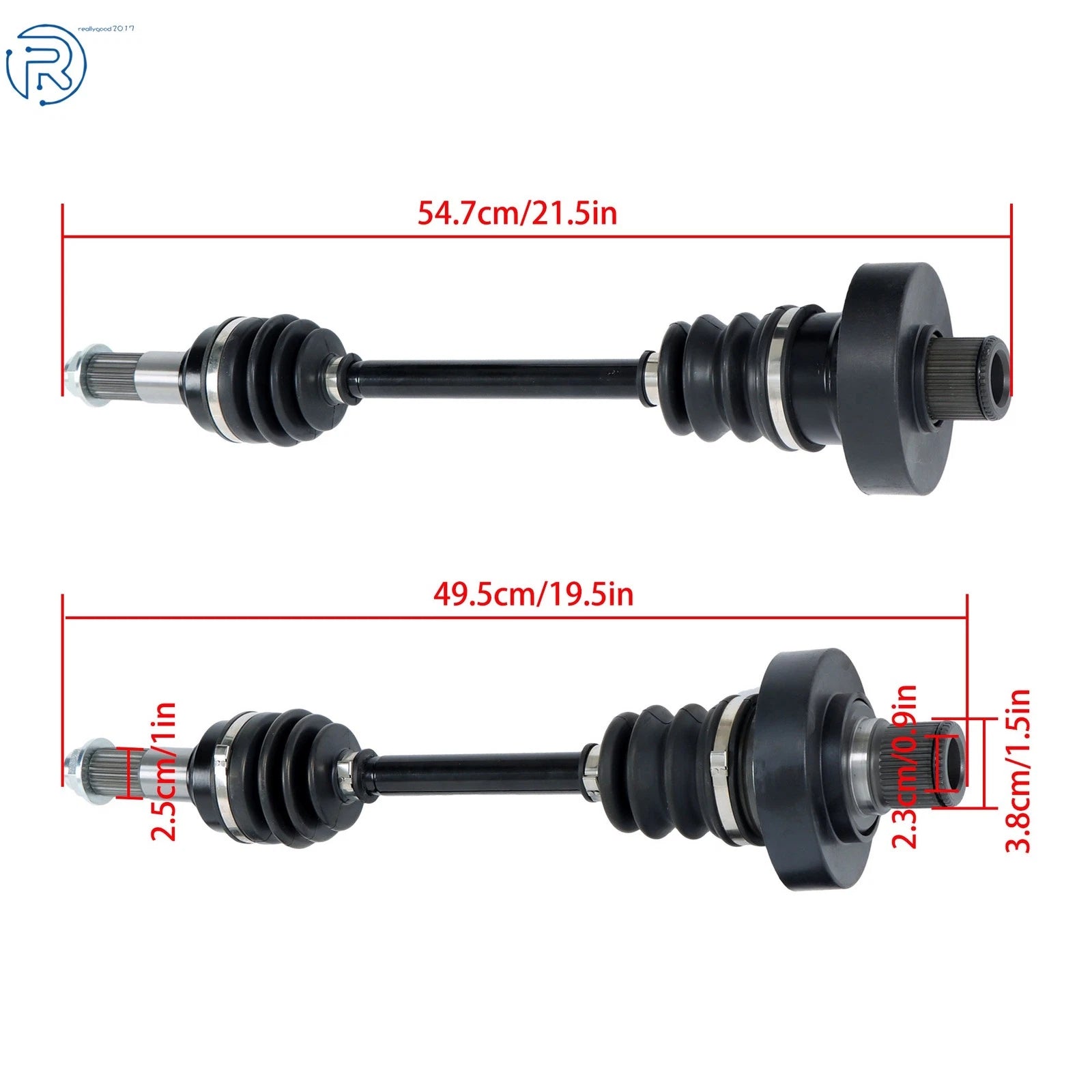 Set of 2 CV Axles for Yamaha Grizzly 660 (2002–2008) 5KM-2530U-13-00