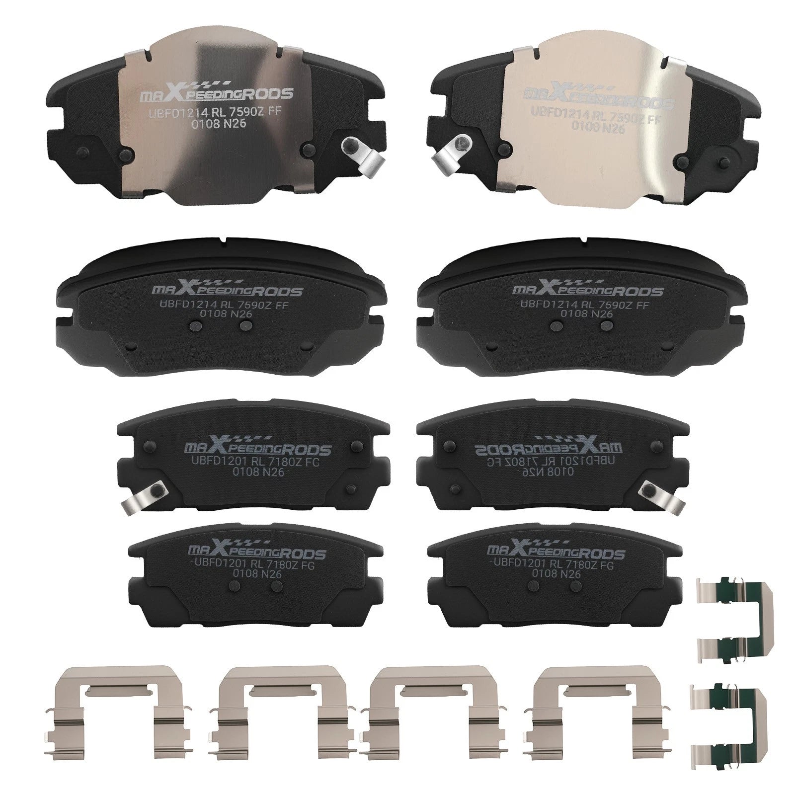 Front & Rear Ceramic Brake Pads Kit for Chevrolet Equinox / GMC Terrain (2010–2017)