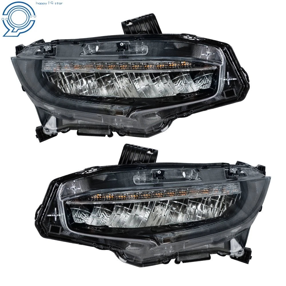 LED Headlights for Honda Civic (2016–2021) Left+Right, LED DRL