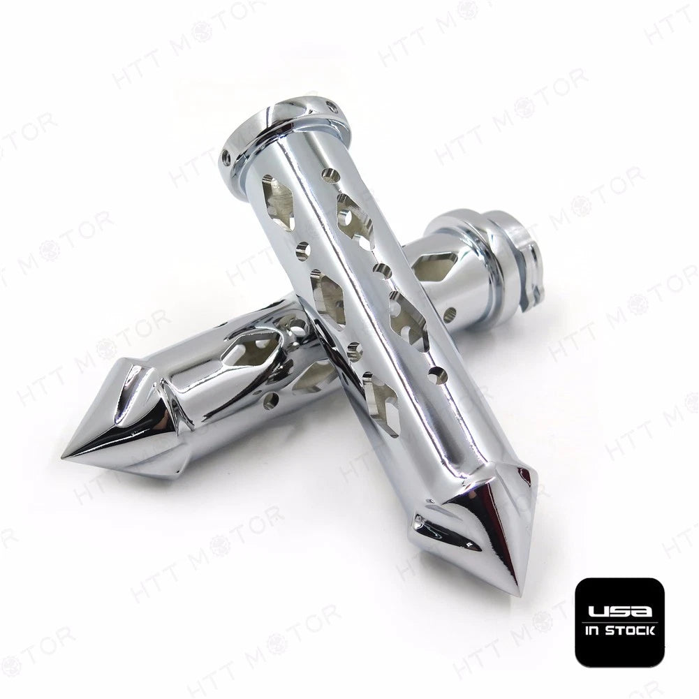 Chrome Spike Hand Grip for Harley XL Sportster Road King (25mm 1")