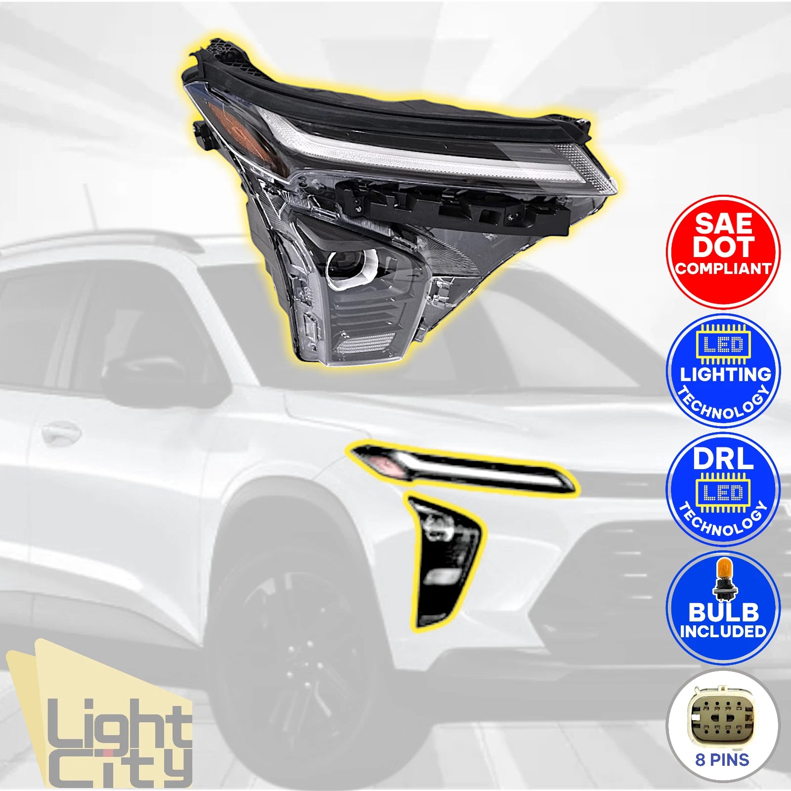 Full LED Headlight Assembly RH for Chevrolet Trax LT/2RS/Activ (2024–2026)