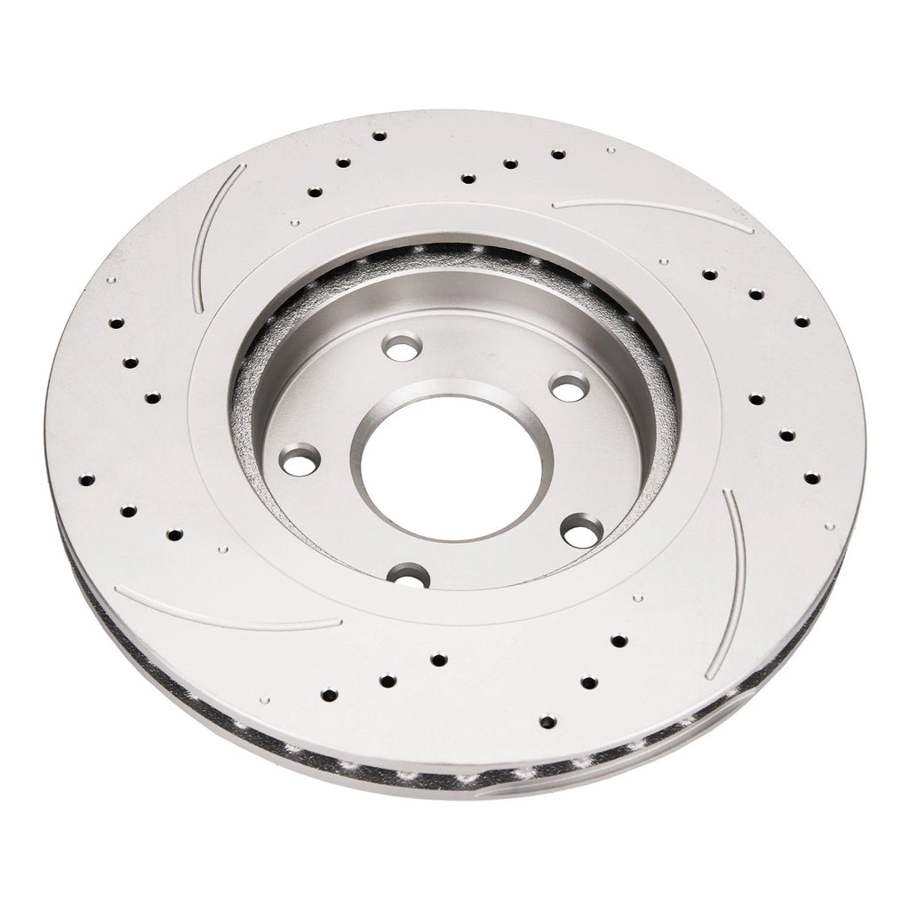 Front Set Drilled & Slotted Brake Rotors for Nissan Rogue & Sentra (2007–2013)