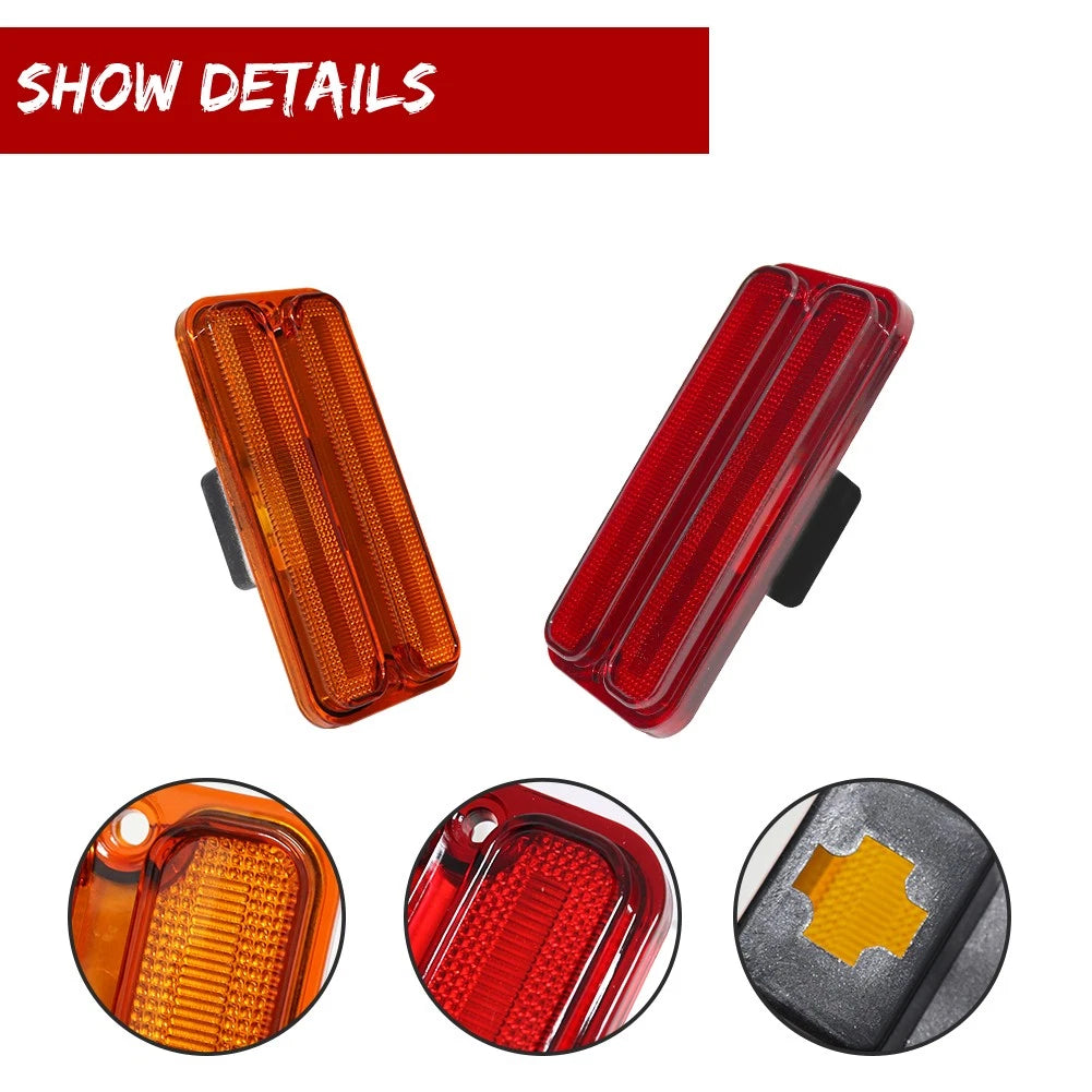Set of 4 Tail Light Lens Backup Side Marker for 1968-1972 Chevy GMC Truck