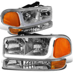 LED DRL Headlight Bumper Signal Lamp Chrome Amber for Sierra 1500 2500 (1999–2007)