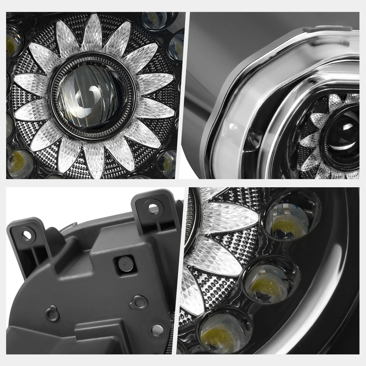 Full LED DRL Turn Signal Projector Headlights for Dodge Challenger (2008–2014)