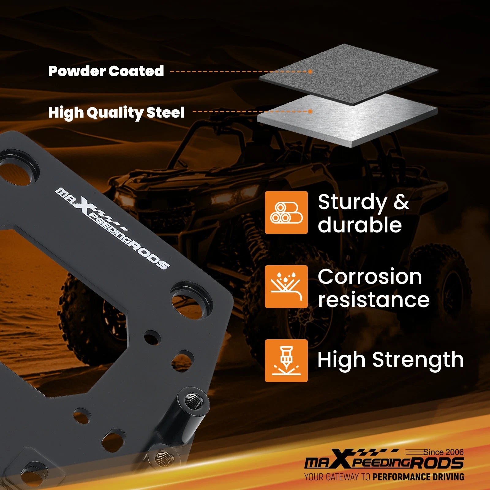 Winch Mount Plate Bracket Kit for Kawasaki Teryx KRX 1000 (2020–2025)