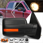 Right Side View Mirror for Ford F150 (2004–2014) - Powered, Heated, LED Signal, Black