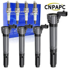 Set of 4 Ignition Coils + 4 Spark Plugs for Fiat 500 (2012–2017) UF649 68070492AB