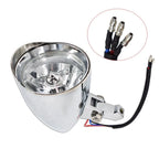 Chrome Headlight Visor for Bobber Chopper Dyna (12V)