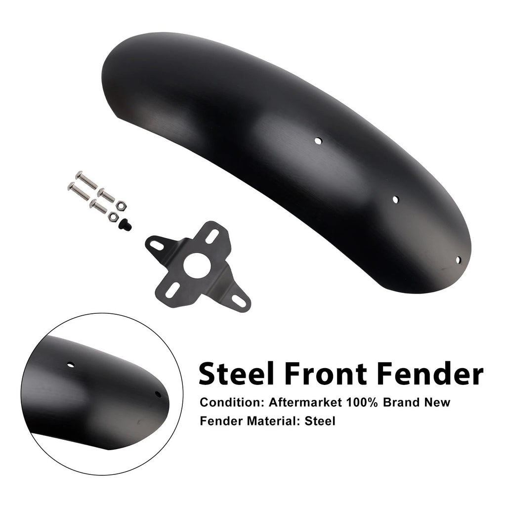 Steel Front Fender Mudguard for Moto Guzzi V7 Stone Special (2017–2025) Black