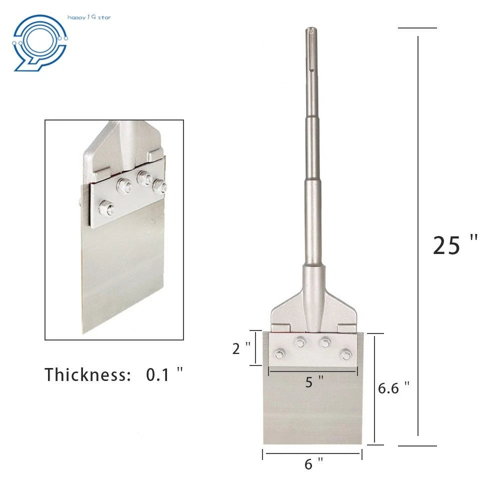 6" SDS Max Floor Scraper for Tile Removal (Fits Various Models)