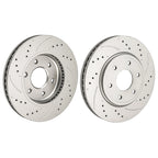 2x Front Drilled Slotted Brake Rotors for Nissan Frontier (2005–2019)