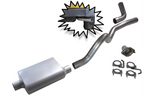 2.5" Aluminized Exhaust Kit for Jeep Wrangler TJ (2001–2006) - 2 Chamber Muffler