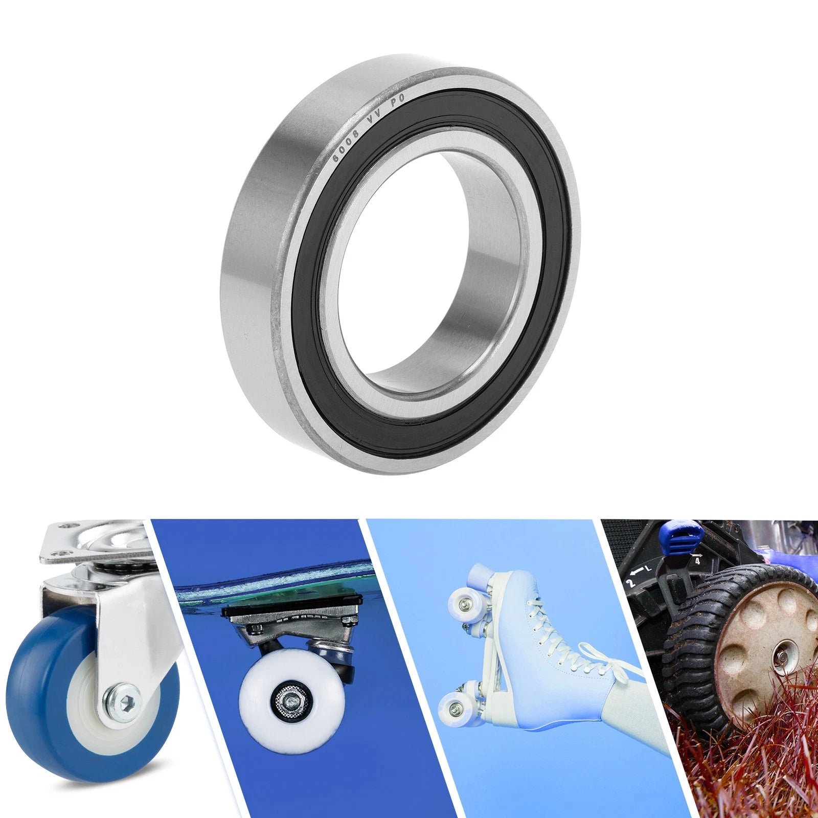 Deep Groove Ball Bearing 6008VV for Scooter Skateboard Wheel (P0 40x68x15mm)