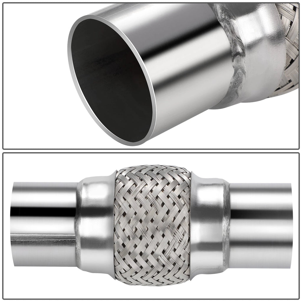 2.5" OD 16-Gauge Stainless Steel Flex Pipe for Custom Exhaust (Fits )
