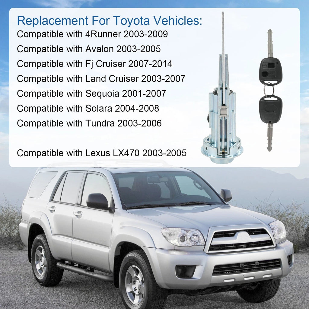Ignition Lock Cylinder Switch with 2 Keys for Sequoia Tundra (2001-2007)
