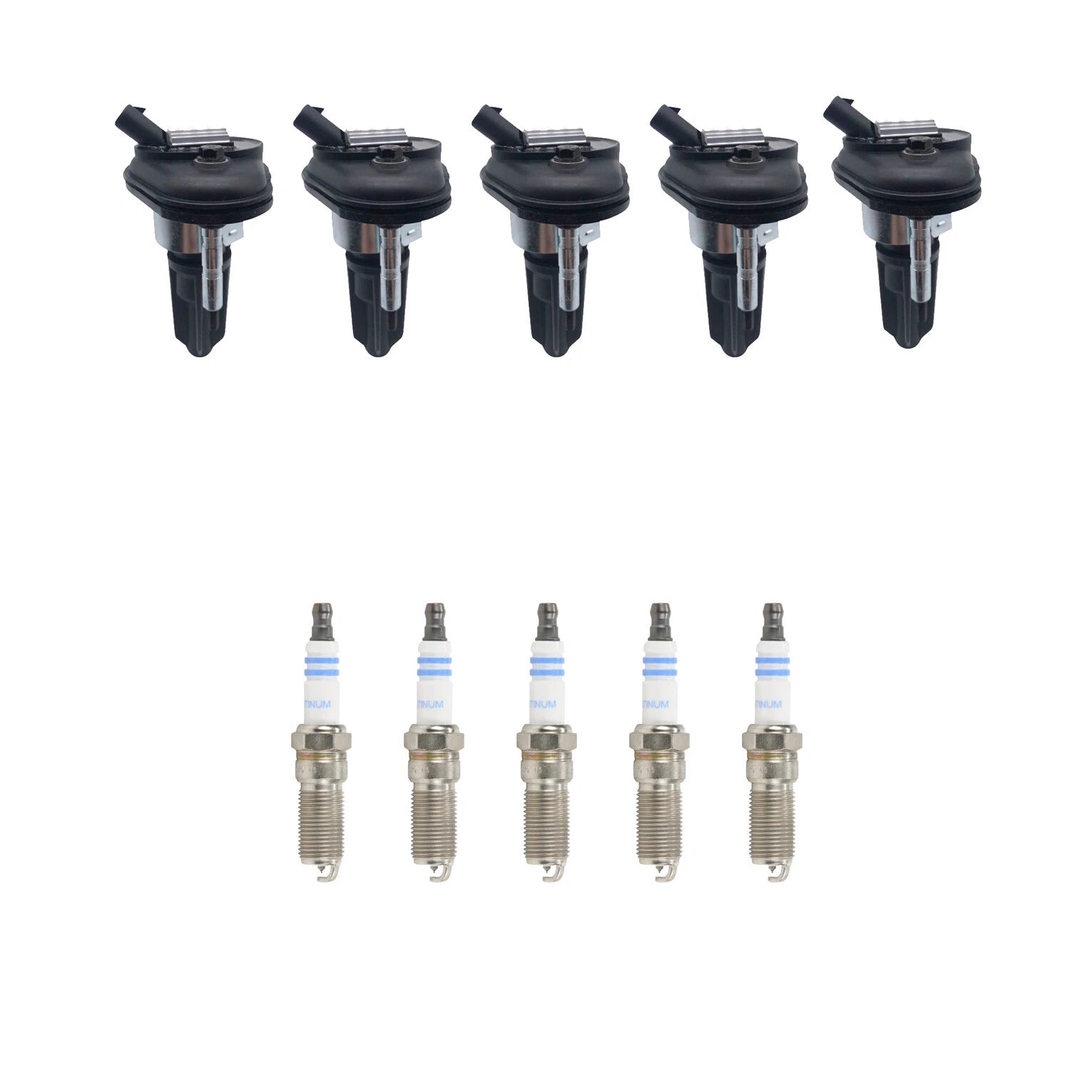Set of 5 Ignition Coils & Spark Plugs for GMC Canyon (2004–2012)