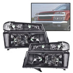 Clear Lens Black Housing Headlights for Chevy Colorado GMC Canyon (2004–2012)