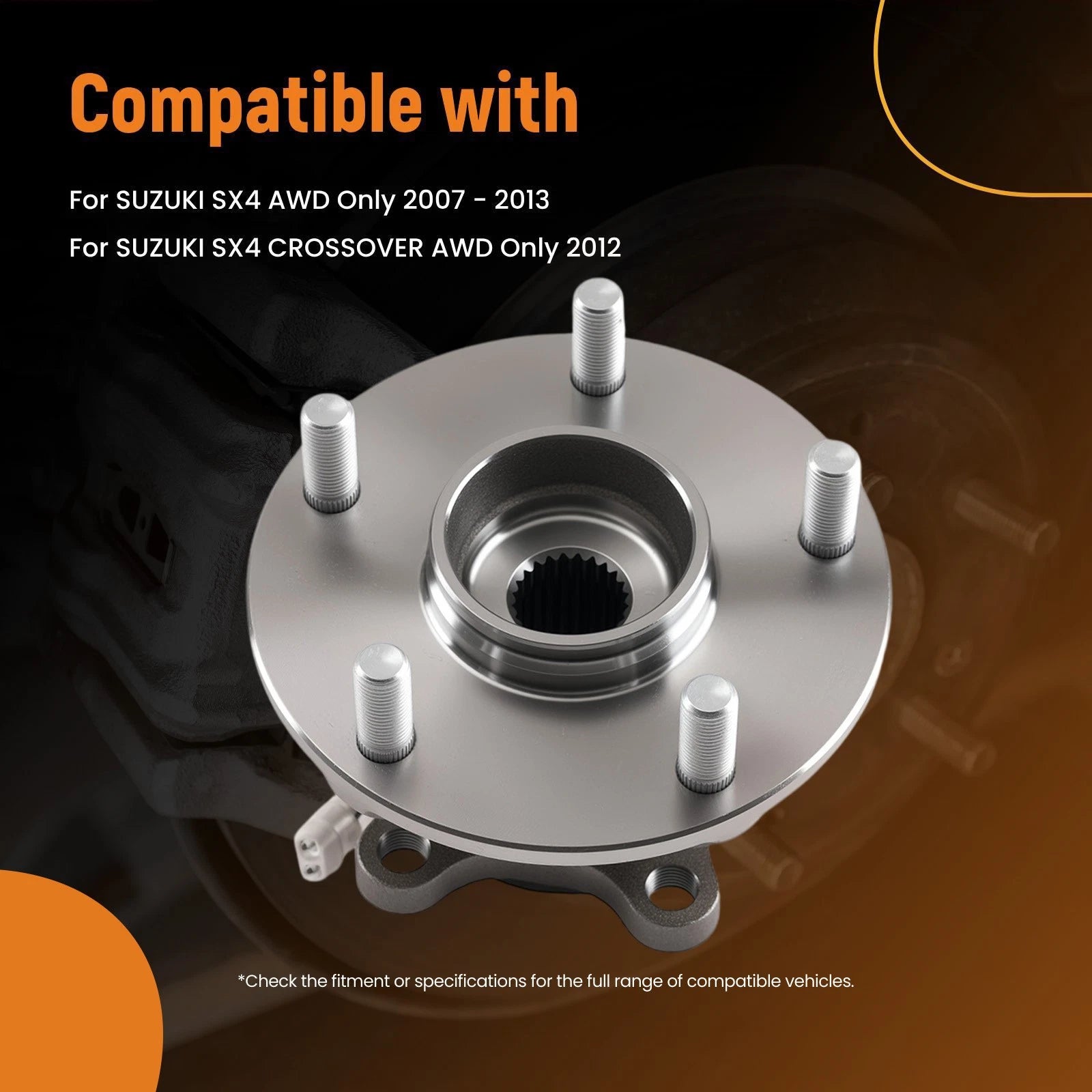 Rear Wheel Hub & Bearing Assembly for Suzuki SX4 AWD (2007–2013) BR930781