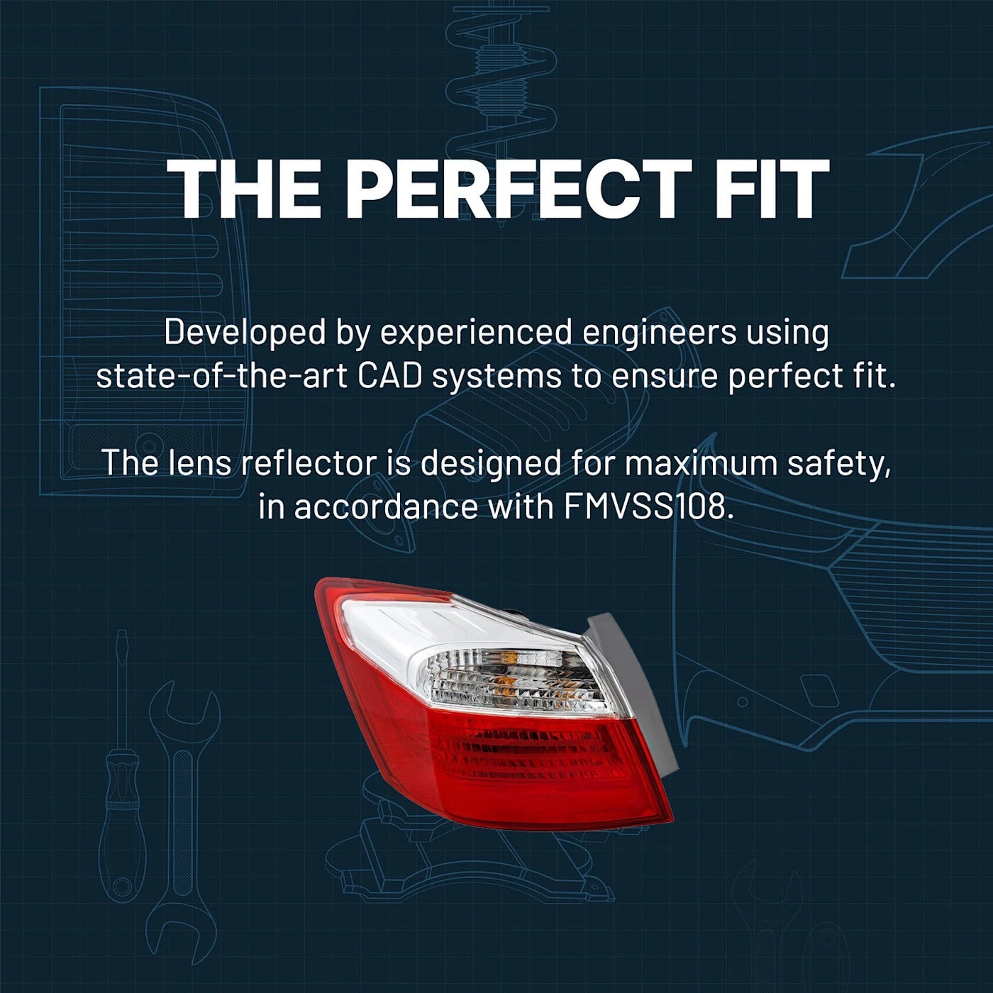 Tail Light for Nissan Sentra (2013–2014) Driver Side Outer