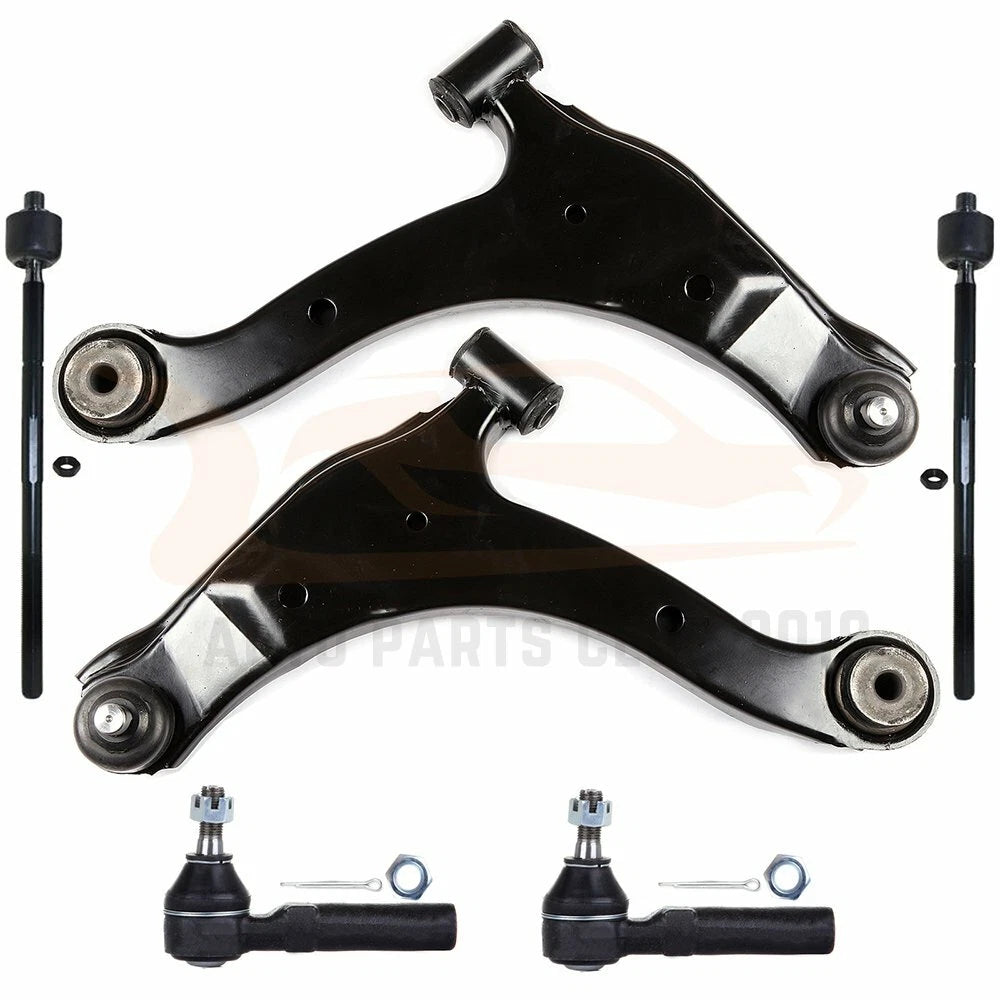 Set of 6 Front Lower Control Arms & Tie Rods for Dodge Neon (2000–2005)