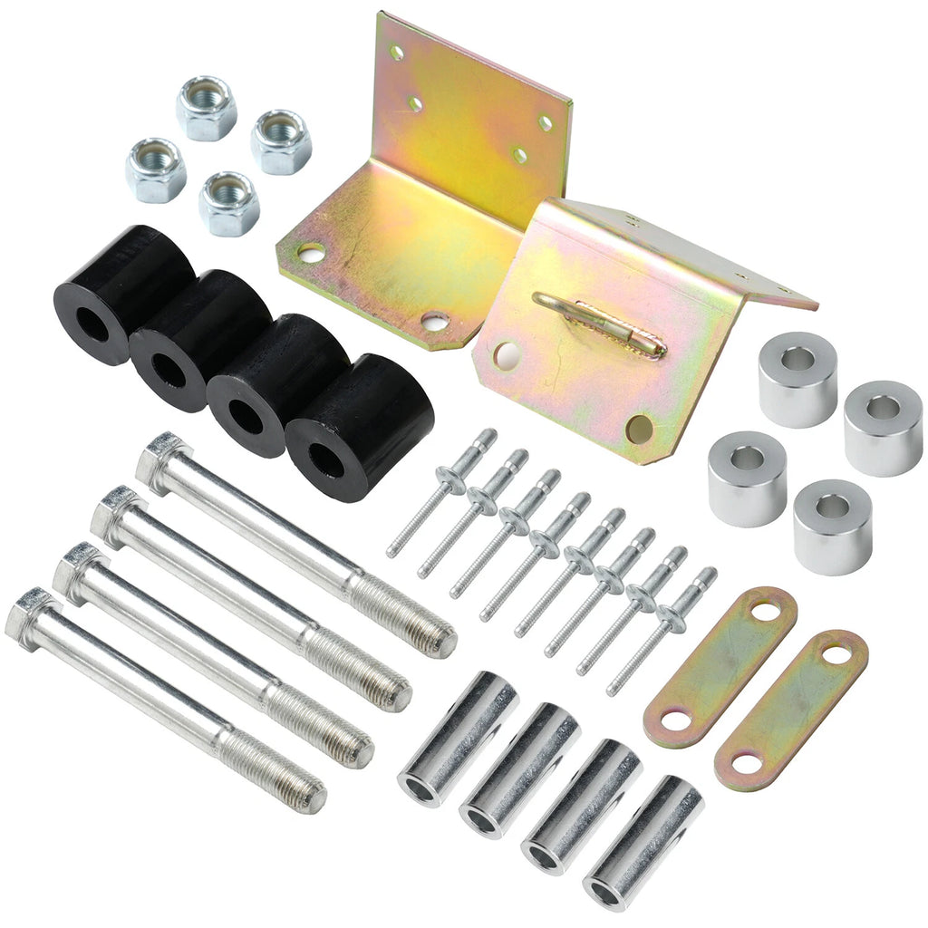 Lower Roller Bracket Kit with Rollers & Hardware for Peterbilt 379 (1994–2007)