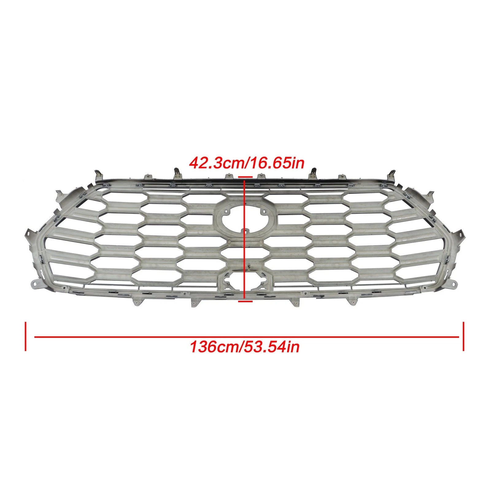 Front Bumper Upper Grille for Toyota Sequoia (2023-2024) Black Chrome