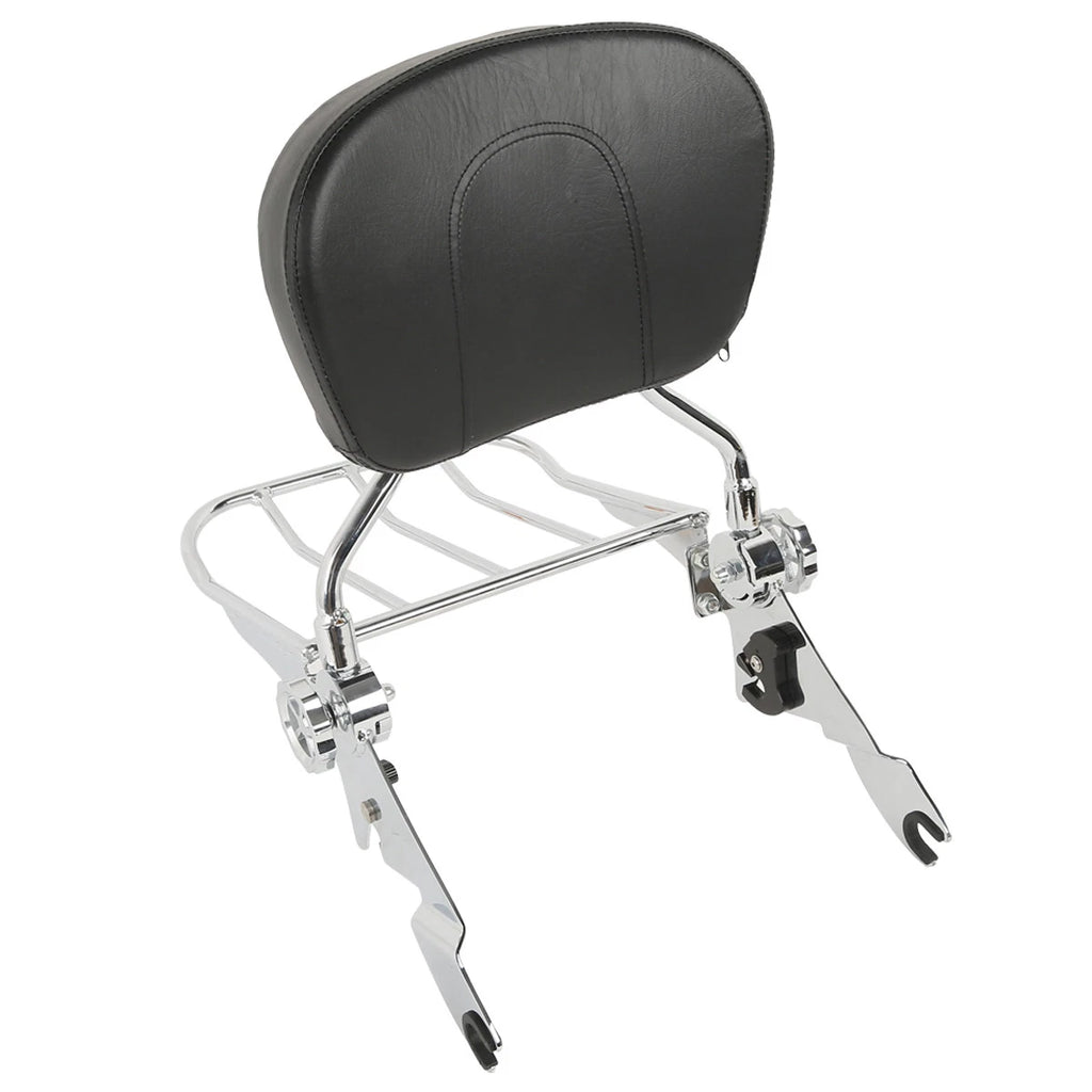 Chrome Backrest Sissy Bar Luggage Rack for Harley Electra Glide (2009–Present)