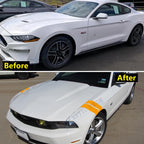 Racing Rally Stripes Vinyl Decal for Yellow Roll Front Hood Fender (2016-2017)