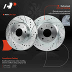 Set of 6 Drilled Brake Rotors & Pads for Ford Focus (2008–2011)