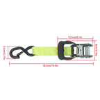 Set of 4 Ratchet Straps for Secure Cargo Tie-Downs