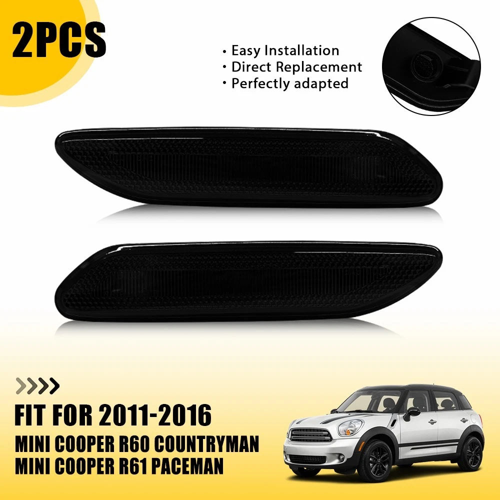 Smoked Front Side Marker Light Cover for MINI Cooper R60 Countryman (2011–2016)